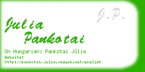 julia pankotai business card
